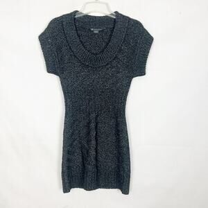 Armani Exchange Short Sleeve Charcoal Gray Sweater Dress Size Small